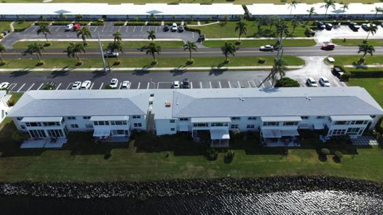 Roof in Boynton Beach put on by Ranger Roofing, drone photo from January 2025